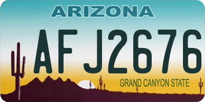 AZ license plate AFJ2676