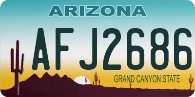 AZ license plate AFJ2686