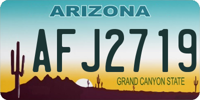 AZ license plate AFJ2719