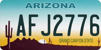 AZ license plate AFJ2776