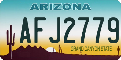 AZ license plate AFJ2779