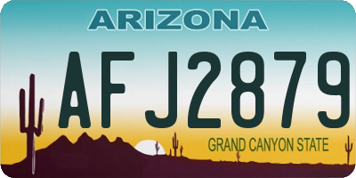 AZ license plate AFJ2879