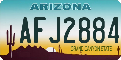 AZ license plate AFJ2884