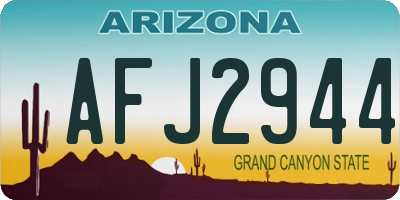 AZ license plate AFJ2944