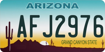 AZ license plate AFJ2976