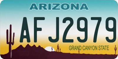 AZ license plate AFJ2979