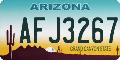 AZ license plate AFJ3267