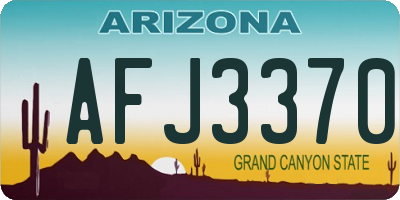AZ license plate AFJ3370