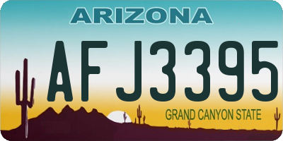 AZ license plate AFJ3395