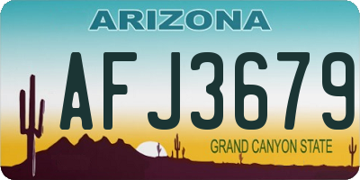 AZ license plate AFJ3679