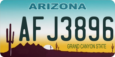 AZ license plate AFJ3896