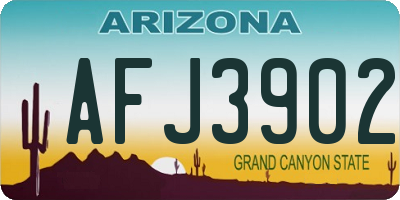AZ license plate AFJ3902