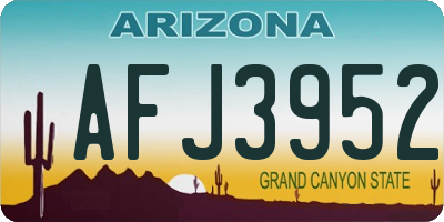 AZ license plate AFJ3952