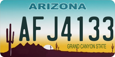 AZ license plate AFJ4133