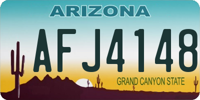 AZ license plate AFJ4148
