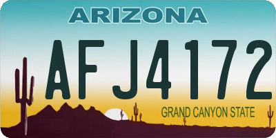 AZ license plate AFJ4172