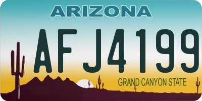AZ license plate AFJ4199