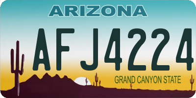 AZ license plate AFJ4224