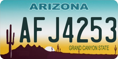 AZ license plate AFJ4253