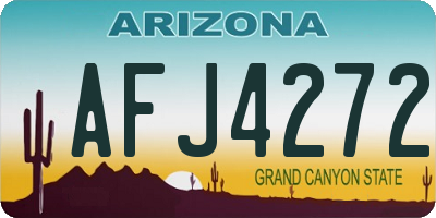 AZ license plate AFJ4272