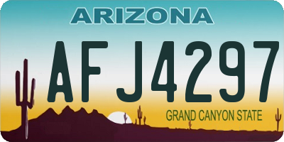 AZ license plate AFJ4297