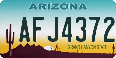 AZ license plate AFJ4372