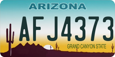 AZ license plate AFJ4373