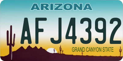 AZ license plate AFJ4392