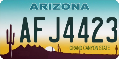AZ license plate AFJ4423