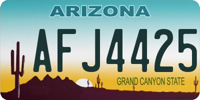 AZ license plate AFJ4425