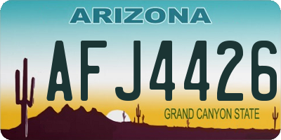 AZ license plate AFJ4426