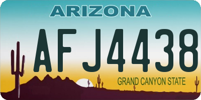 AZ license plate AFJ4438