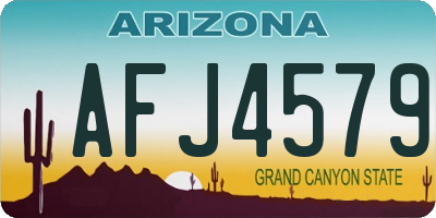 AZ license plate AFJ4579