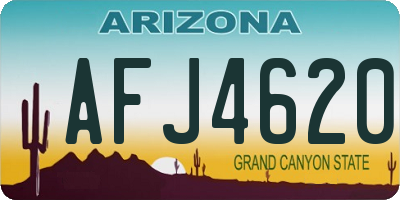 AZ license plate AFJ4620