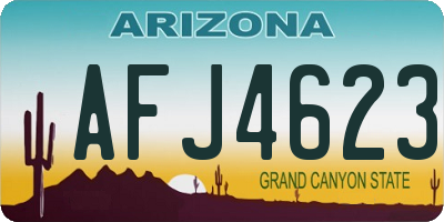 AZ license plate AFJ4623