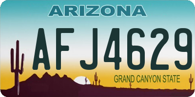 AZ license plate AFJ4629