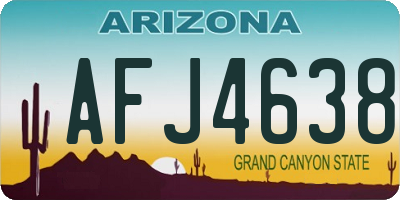 AZ license plate AFJ4638