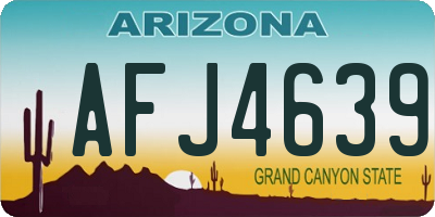AZ license plate AFJ4639