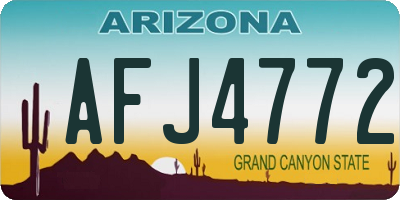 AZ license plate AFJ4772