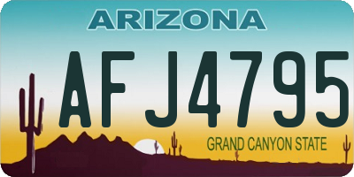 AZ license plate AFJ4795