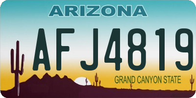AZ license plate AFJ4819