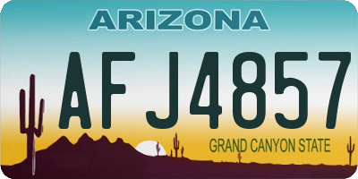 AZ license plate AFJ4857