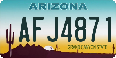 AZ license plate AFJ4871