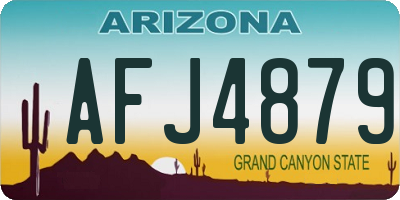 AZ license plate AFJ4879