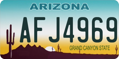 AZ license plate AFJ4969