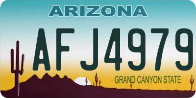 AZ license plate AFJ4979