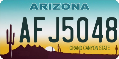 AZ license plate AFJ5048