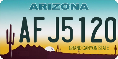 AZ license plate AFJ5120