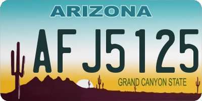 AZ license plate AFJ5125