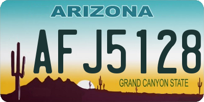 AZ license plate AFJ5128